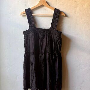 Peony, Gathered Mini Dress, Noir, Small, NWT